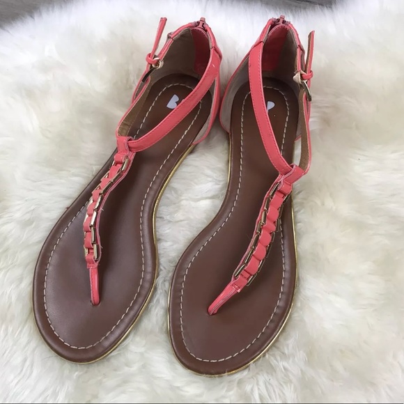 bp Shoes - BP Sandals Chain Detail Salmon Size 9